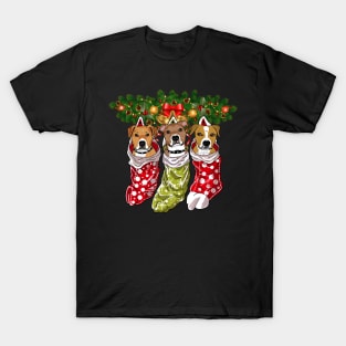 Pitbulls Socks Christmas Gifts Dogs Lovers T-Shirt